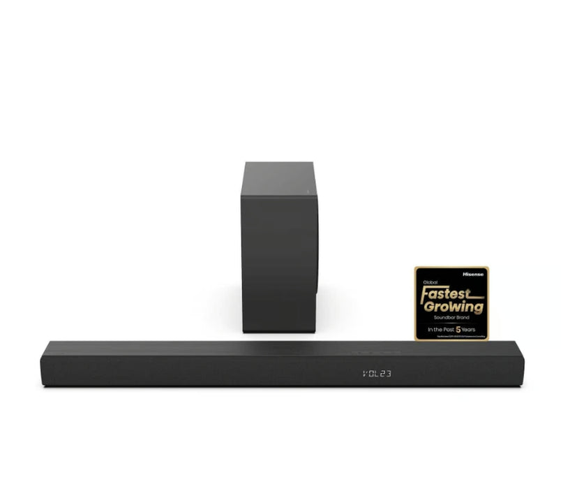 Hisense HS3100, 6-speaker surround sound system, 480W Total Output Power,6.5їWireless subwoofer, Rear surround speakers, Dolby Digital Plus and DTS Virtual:X, EzPlay and Bluetooth 5.3,Black