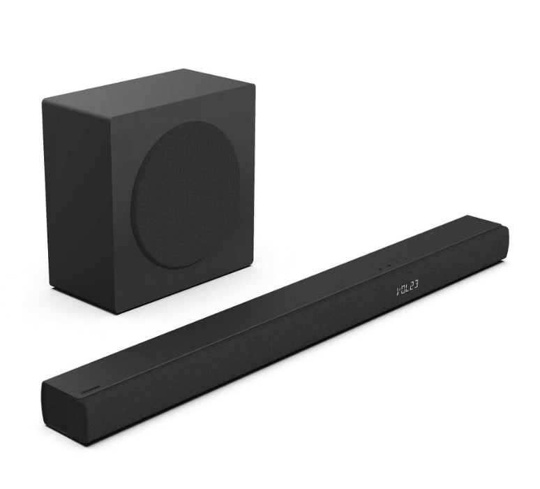 Hisense HS3100, 6-speaker surround sound system, 480W Total Output Power,6.5їWireless subwoofer, Rear surround speakers, Dolby Digital Plus and DTS Virtual:X, EzPlay and Bluetooth 5.3,Black