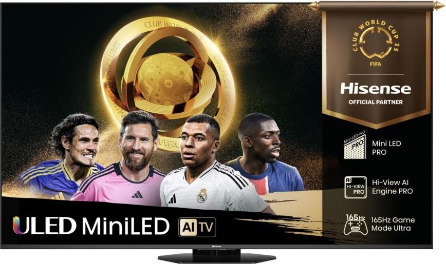 Hisense 65" U8Q, 4K Ultra HD 3840x2160, Mini Led Pro, FALD, Quantum Dot, 165Hz, IPS, HDR 10+, HLG, Dolby Vision IQ, Dolby Atmos, Smart TV,Light Sensor,WiFi 5GHz, WiFi Direct, BT, Anyview Cast, 3xHDMI, 2xUSB, LAN, CI+, DVB-T2/C/S2, Black