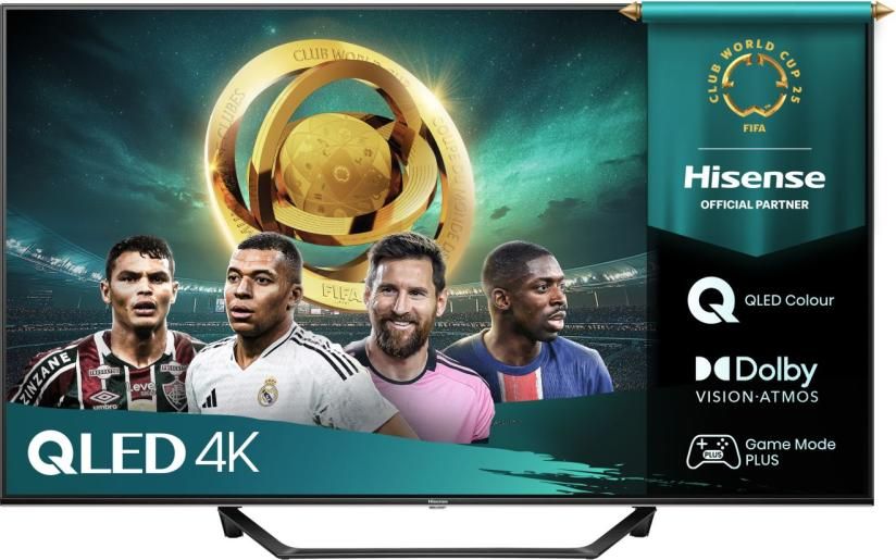 Hisense 43" A7Q, 4K Ultra HD 3840x2160, QLED, FALD, Quantum Dot, HDR 10+, HLG, Dolby Vision, Dolby Atmos, Smart TV, WiFi 5GHz, WiFi Direct, BT, Anyview Cast, 3xHDMI, 2xUSB, LAN, CI+, DVB-T2/C/S2, Black