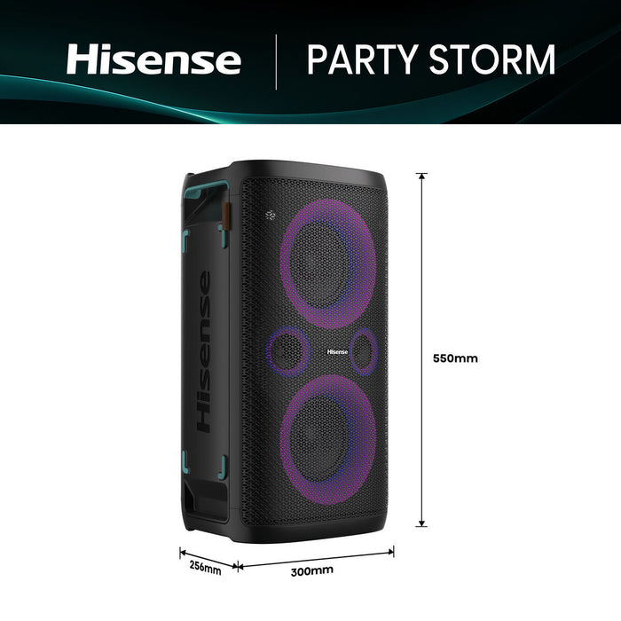 Portable Bluetooth Speakers Hisense PARTY STORM Black 300 W