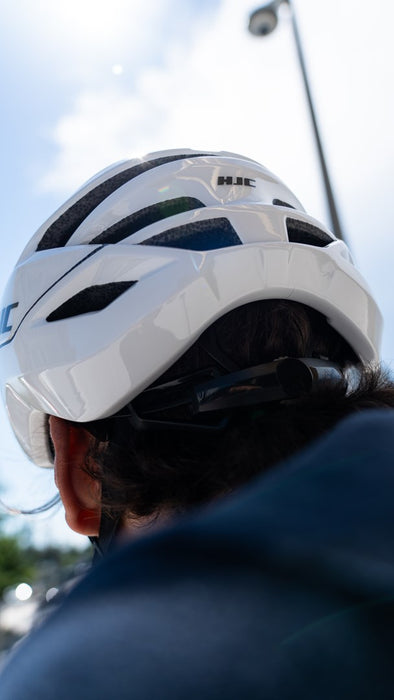 HJC CROSSER White Cycling Helmet, WHITE, Size L