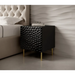 HOLE bedside table 2 pcs. 44x40.5x53.5 cm matte black - Bedside tables made of furniture boardSZN-PME<<<Bedside