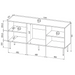 HOLE chest 152x42,5x74,5 cm white matt - Chests of drawers made of furniture boardKOY-ZPM<<<ChestsKOY<<<ActionPL