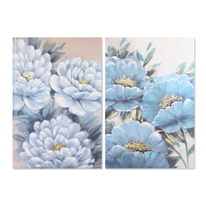 Canvas Home ESPRIT Canvas MDF Wood 80 x 3 x 120 cm