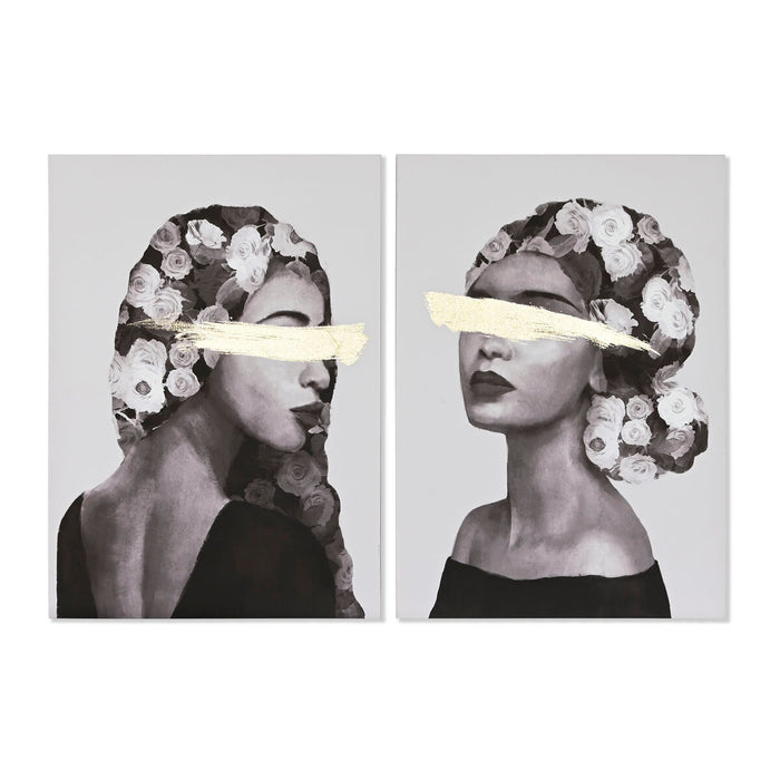 Canvas Home ESPRIT Pinewood Canvas 70 x 3,7 x 100 cm