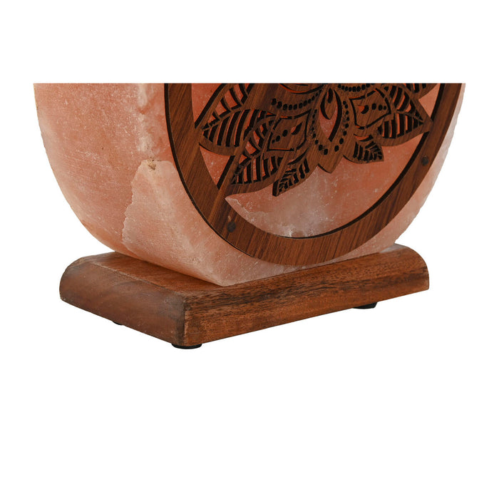 Desk lamp Home ESPRIT Brown Pink Wood Salt 15 W 220 V 16 x 7 x 18 cm