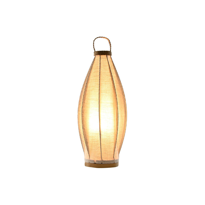 Desk lamp Home ESPRIT Brown Linen Metal Rope 25 x 25 x 60 cm