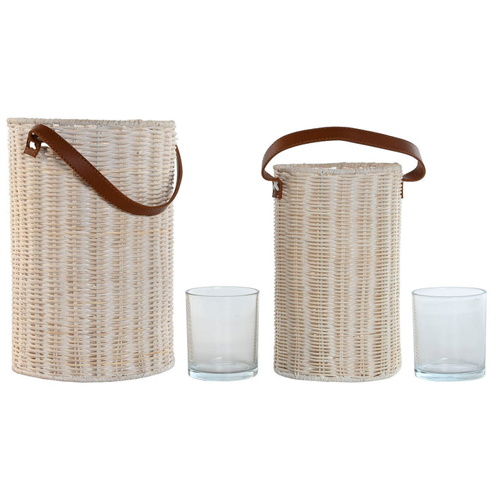 Candleholder Home ESPRIT Crystal 20 x 20 x 30 cm (2 Units)