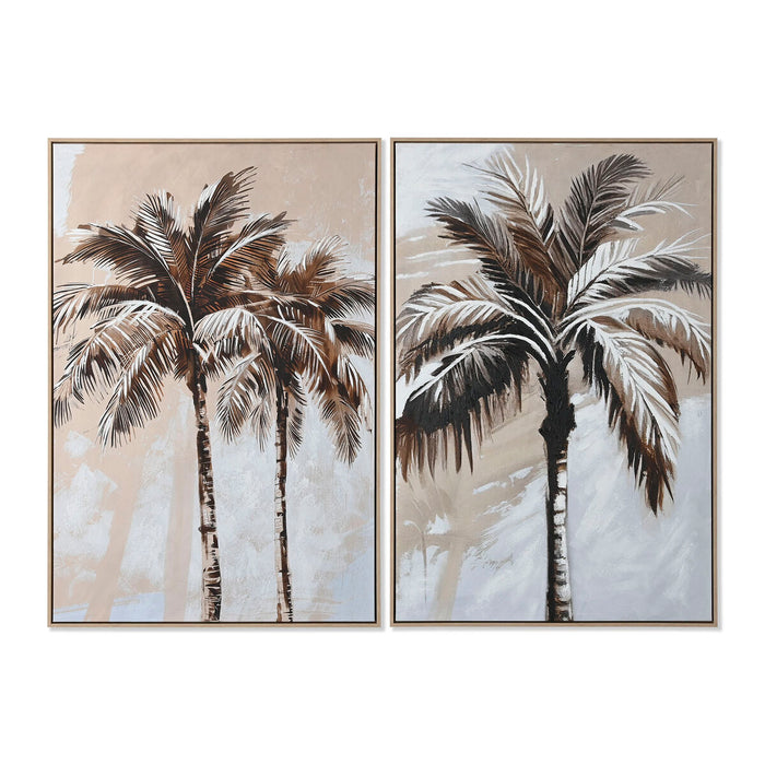 Canvas Home ESPRIT Brown Beige Golden Palms Tropical (2 Units)