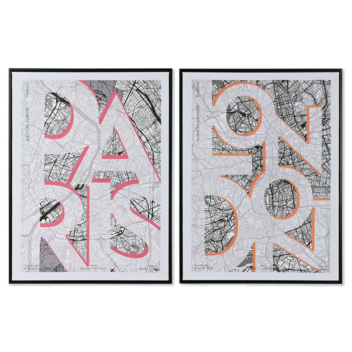 Canvas Home ESPRIT polystyrene Canvas 60 x 3 x 80 cm