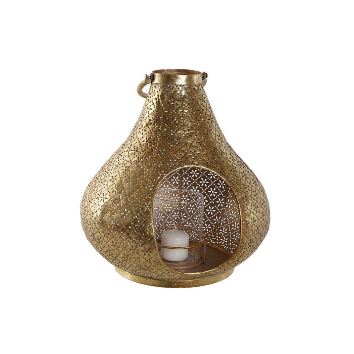 Candleholder Home ESPRIT Golden Metal Crystal 25 x 25 x 26,5 cm