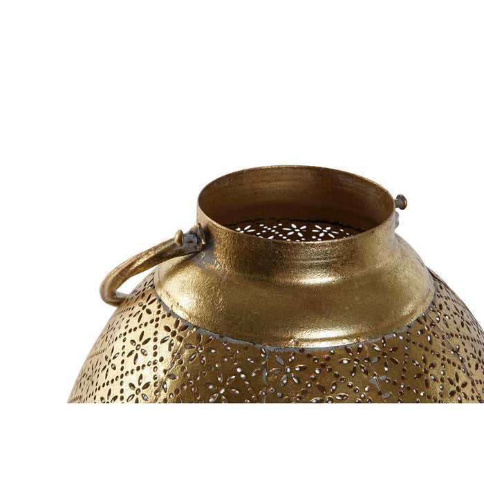 Candleholder Home ESPRIT Golden Metal Crystal 24 x 24 x 38,5 cm