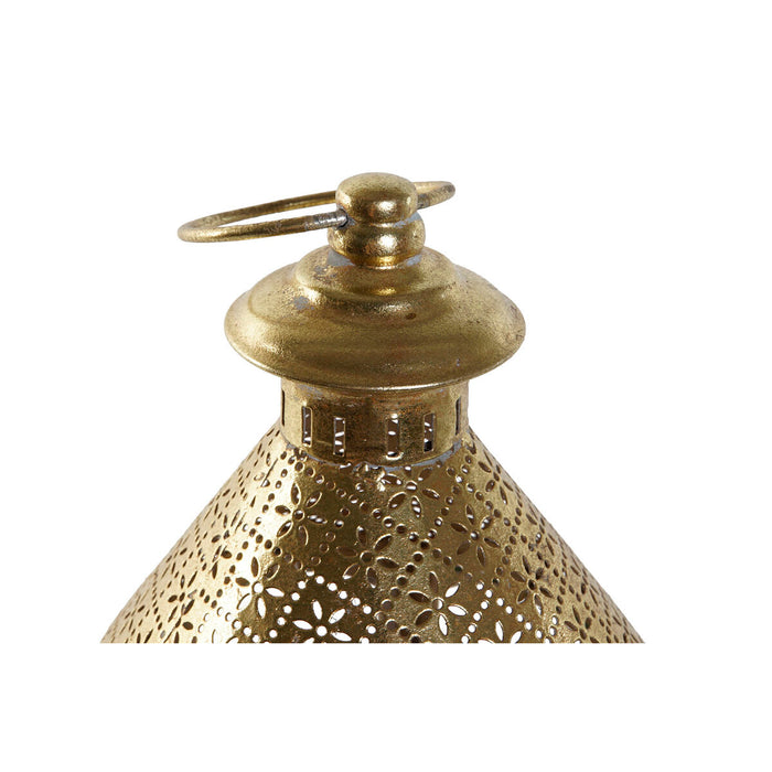 Candleholder Home ESPRIT Golden Metal Crystal 18 x 18 x 35,5 cm