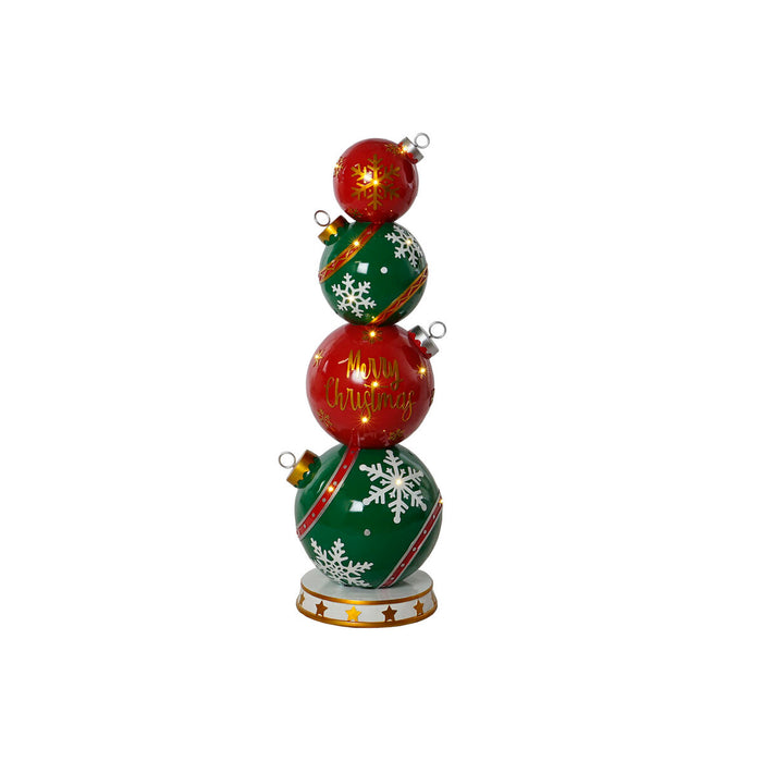 Christmas bauble Home ESPRIT Red Green 35 x 35 x 108,5 cm