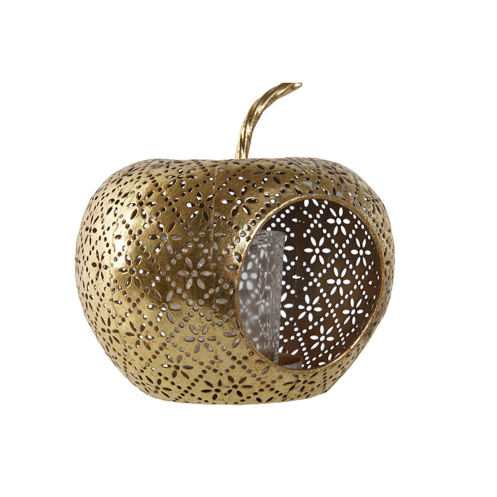 Candleholder Home ESPRIT Golden Metal Crystal 14 x 14 x 13 cm