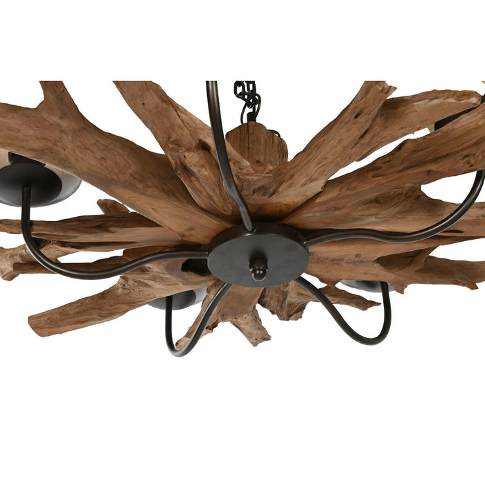 Ceiling Light Home ESPRIT Iron Teak 90 x 90 x 35 cm