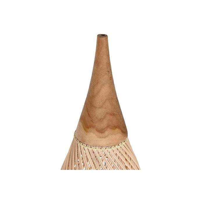 Lamp Shade Home ESPRIT Natural Bamboo Teak 35 x 35 x 85 cm (2 Units)