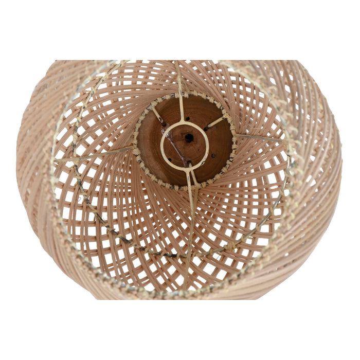 Lamp Shade Home ESPRIT Natural Bamboo Teak 35 x 35 x 85 cm (2 Units)