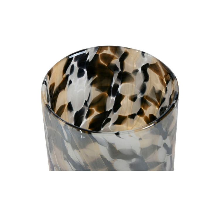 Candleholder Home ESPRIT Black Cream Crystal 12 x 12 x 11,5 cm