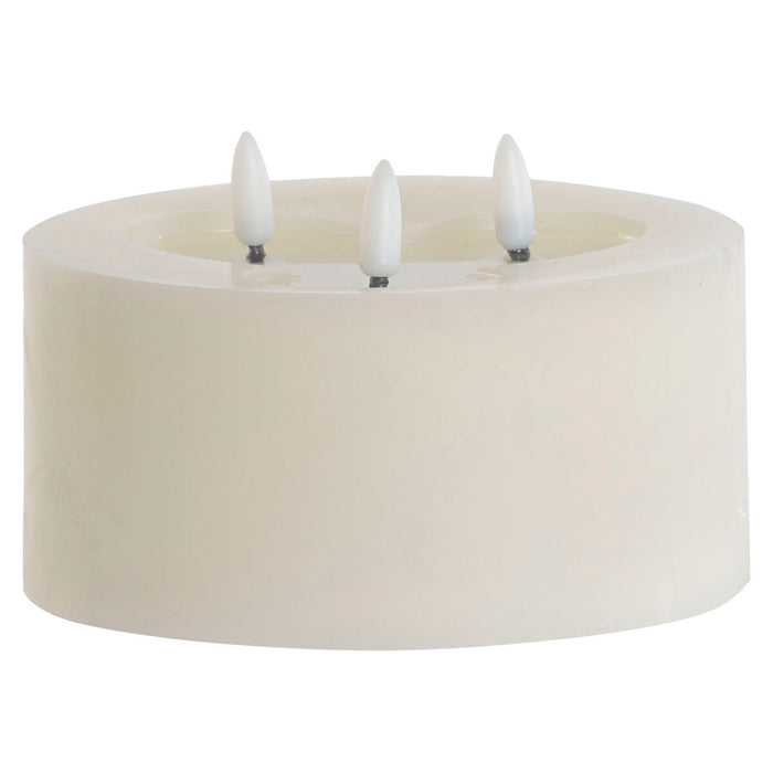 LED Candle Home ESPRIT Beige 15 x 15 x 7 cm (AA)