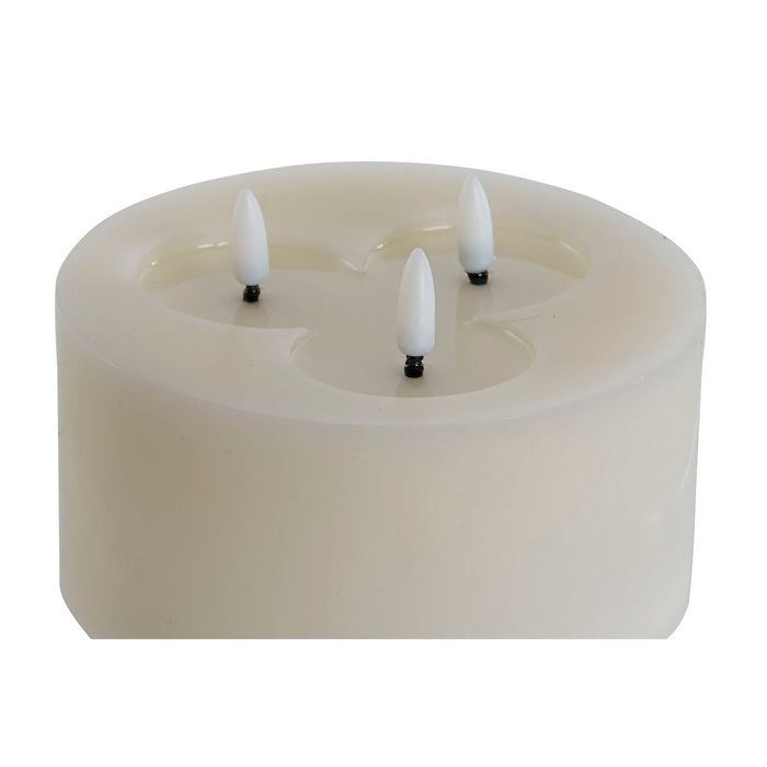 LED Candle Home ESPRIT Beige 15 x 15 x 7 cm (AA)