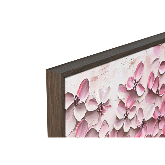 Canvas Home ESPRIT Beige Pink Dark brown Romantic 103 x 4,5 x 103 cm (2 Units)