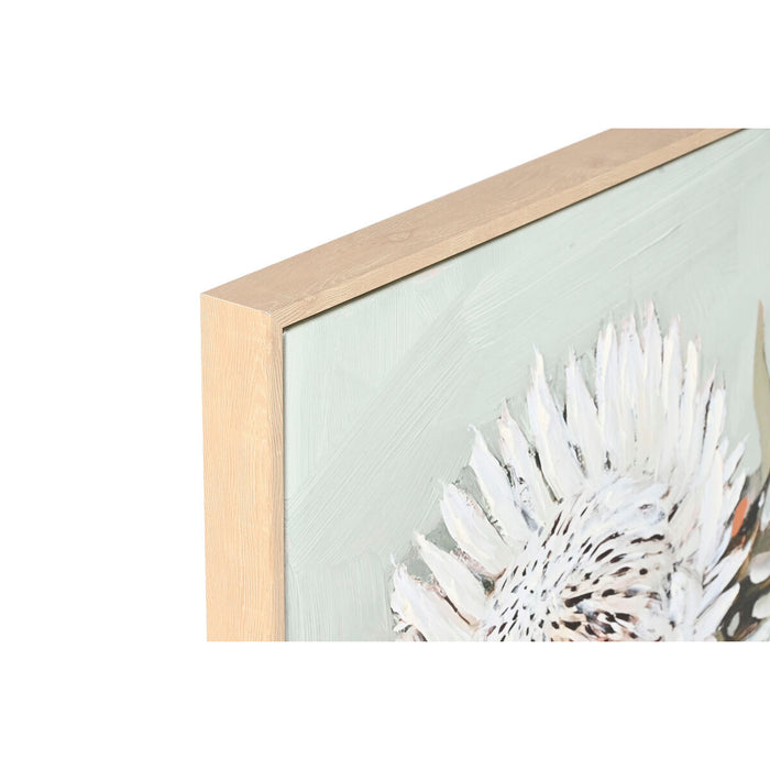 Canvas Home ESPRIT Yellow White Red Green Cottage 83 x 4,5 x 83 cm (2 Units)