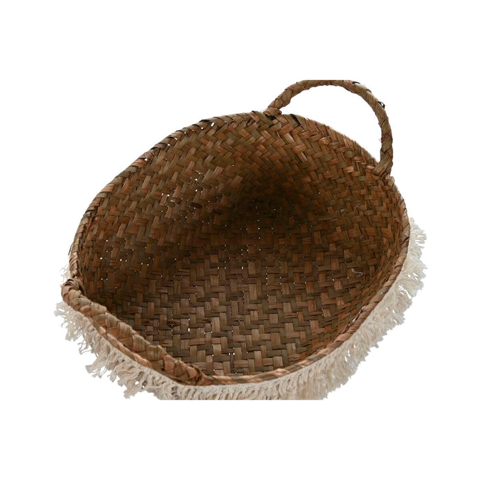 Basket set Home ESPRIT Natural Fibre Boho Worn 33 x 25 x 15 cm