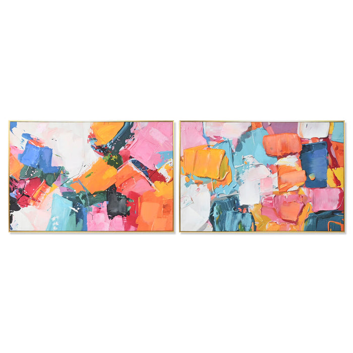 Canvas Home ESPRIT Abstract Urban 122,5 x 3,5 x 82,5 cm (2 Units)