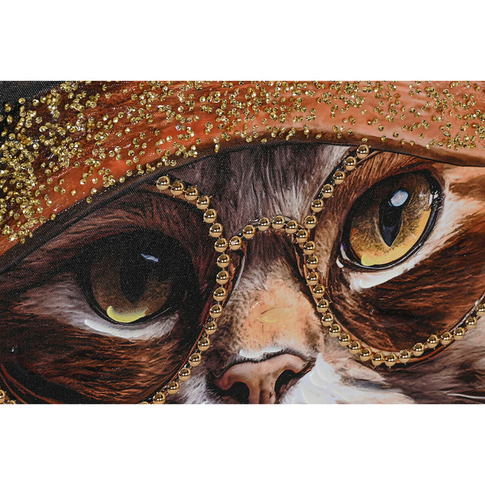 Canvas Home ESPRIT Canvas MDF Wood 60 x 3 x 90 cm