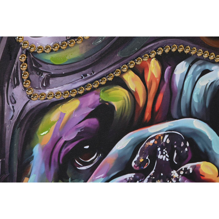 Canvas Home ESPRIT Canvas MDF Wood 60 x 3 x 90 cm