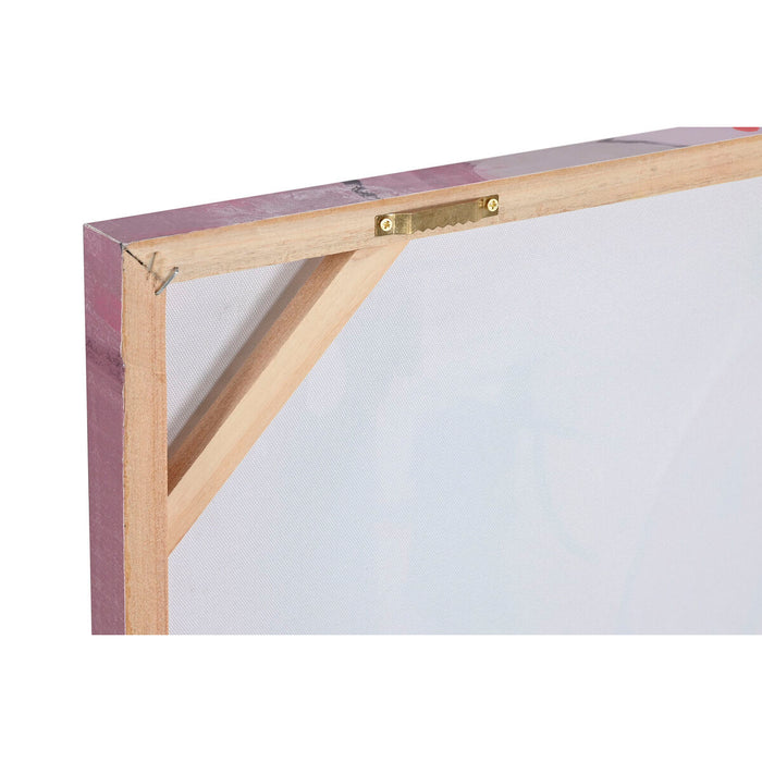 Canvas Home ESPRIT Canvas MDF Wood 80 x 3 x 80 cm