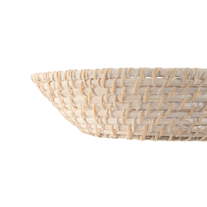 Centerpiece Home ESPRIT White Natural Bamboo Rattan 35 x 35 x 8 cm (2 Pieces)