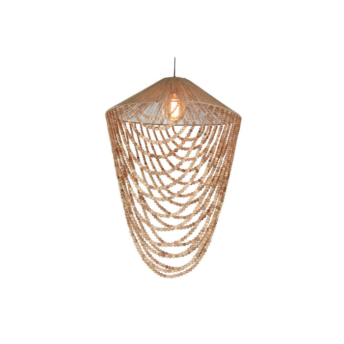 Ceiling Light Home ESPRIT Light brown Jute Wood 67 x 67 x 100 cm