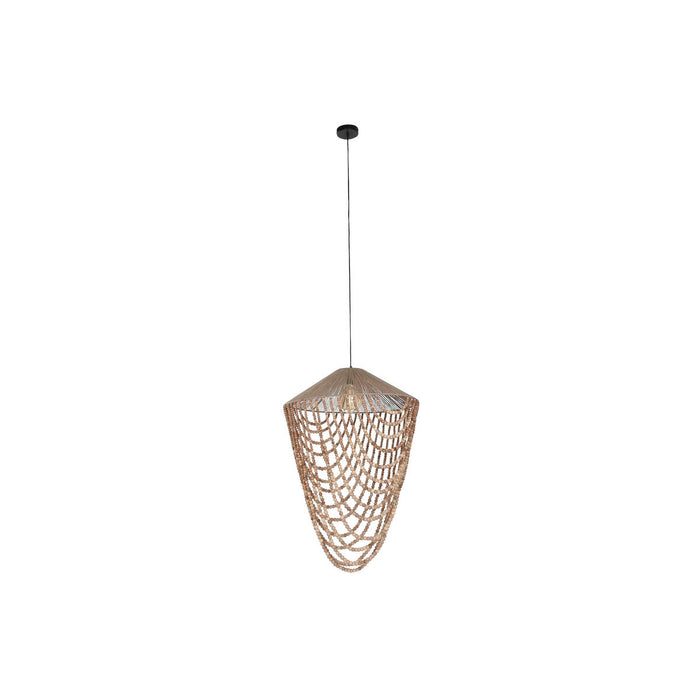 Ceiling Light Home ESPRIT Light brown Jute Wood 67 x 67 x 100 cm