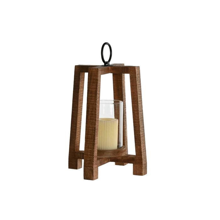 Candleholder Home ESPRIT Natural Crystal Mango wood 25 x 25 x 35 cm