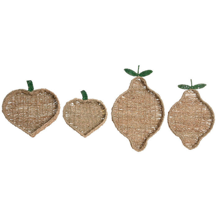 Centerpiece Home ESPRIT Green Natural Metal Natural Fibre 33 X 32 X 8 CM (2 Units)