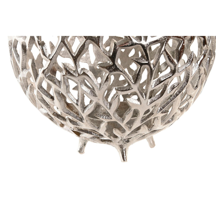 Candleholder Home ESPRIT Silver Aluminium 20 x 20 x 18 cm