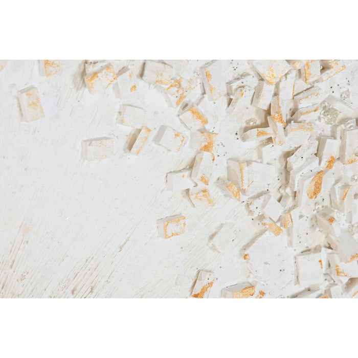 Canvas Home ESPRIT White Circles 102 x 4,5 x 102 cm (2 Units)