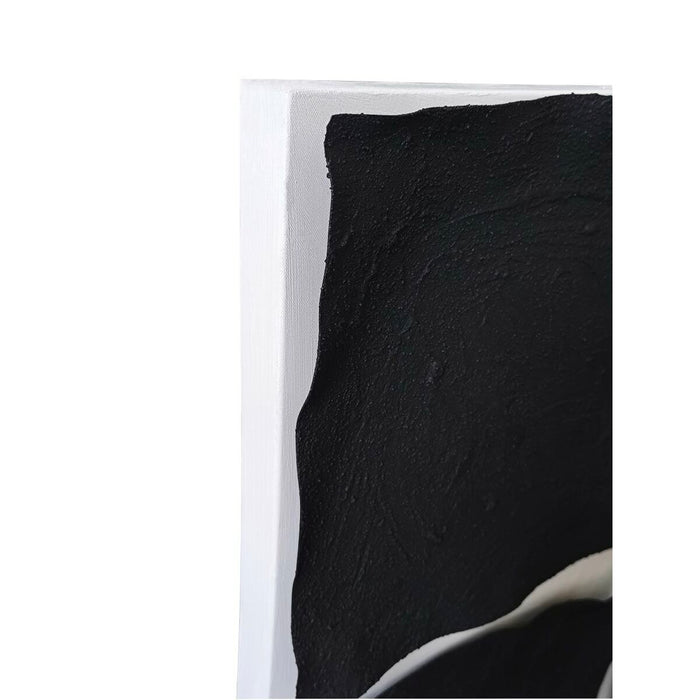 Canvas Home ESPRIT White Black Modern 80 x 4 x 80 cm (2 Units)