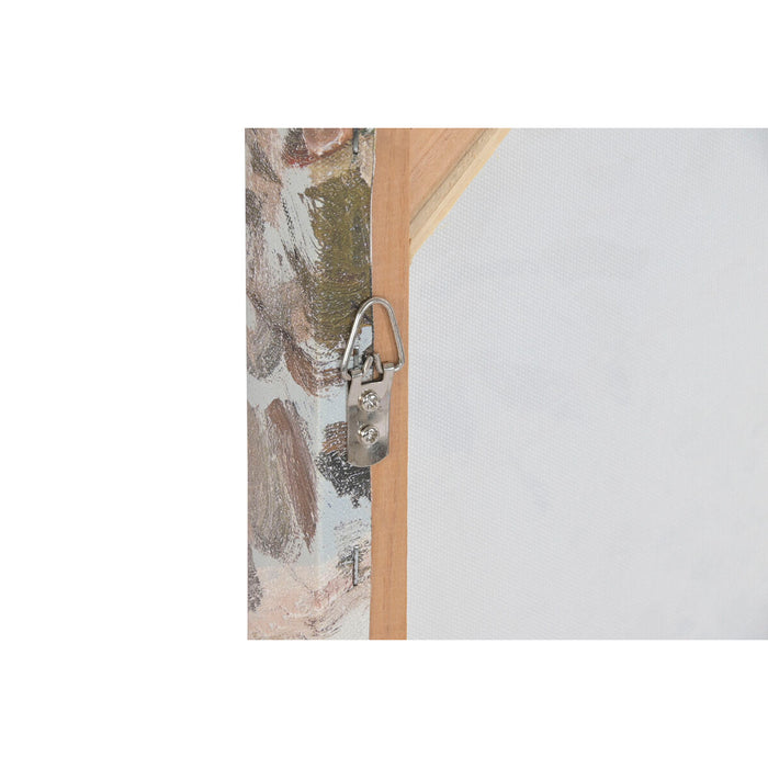 Canvas Home ESPRIT White Green City Cottage 60 x 3,5 x 90 cm (2 Units)