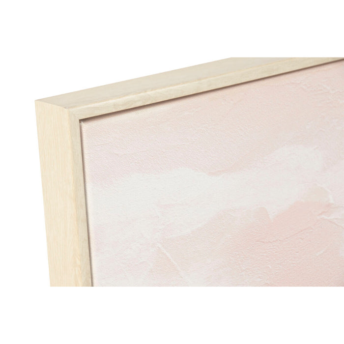 Canvas Home ESPRIT White Pink Moutain 80 x 3,5 x 80 cm (2 Units)