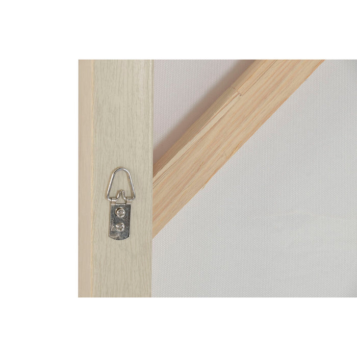 Canvas Home ESPRIT White Pink Moutain 80 x 3,5 x 80 cm (2 Units)