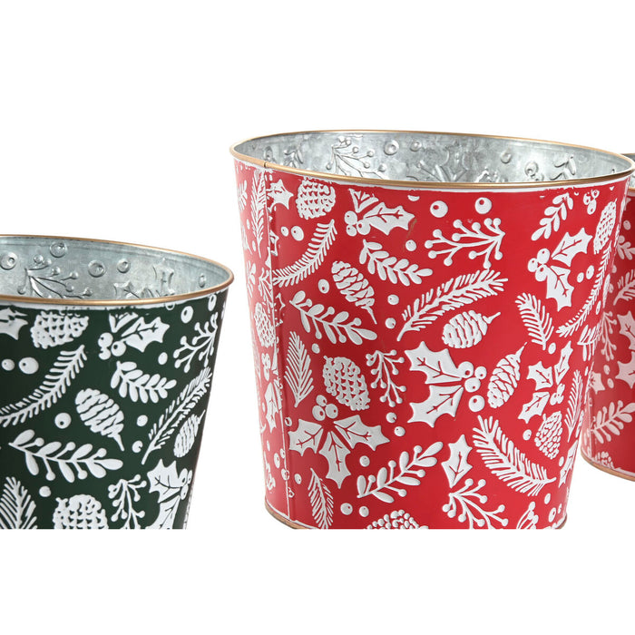 Christmas Decorations Set Home ESPRIT Red Green Christmas 21 x 21 x 19 cm (2 Units)