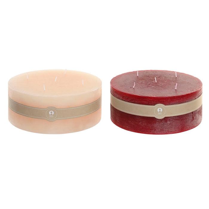 Candle Home ESPRIT Red Cream Christmas 25 x 25 x 10 cm (2 Units)