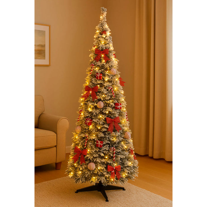 Christmas Tree Home ESPRIT White Red PVC Snowfall