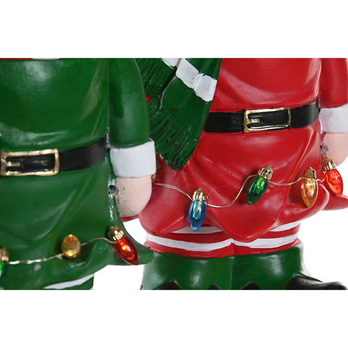 Christmas bauble Home ESPRIT Multicolour Elf 15 X 13 X 32 cm (2 Units)