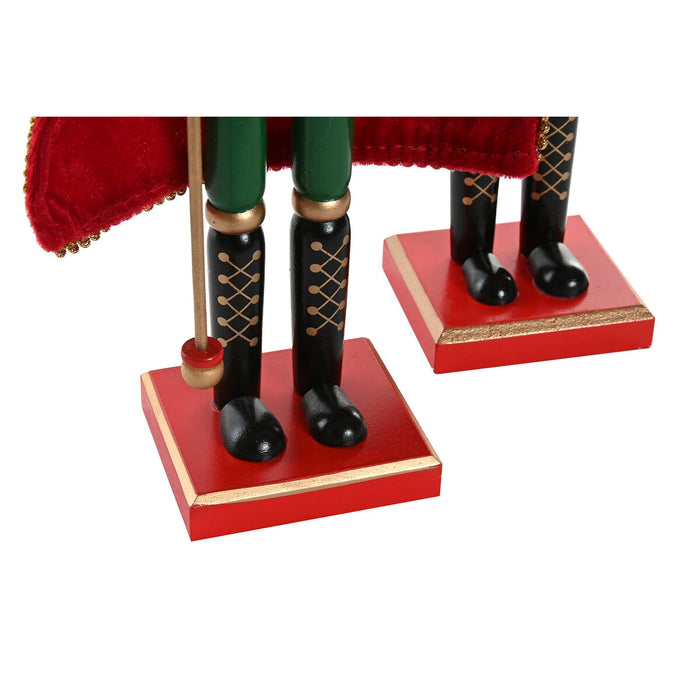 Christmas bauble Home ESPRIT Multicolour Nutcracker 20 x 20 x 38 cm (2 Units)