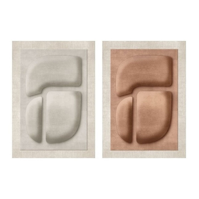 Canvas Home ESPRIT Brown Beige Abstract Scandinavian 80 x 3 x 120 cm (2 Units)